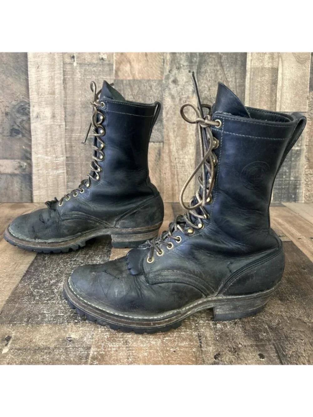 Whites Hathorn Wildland Hi-Line Logger Fire Fighter Plain Toe Boots Mens 10.5 D
